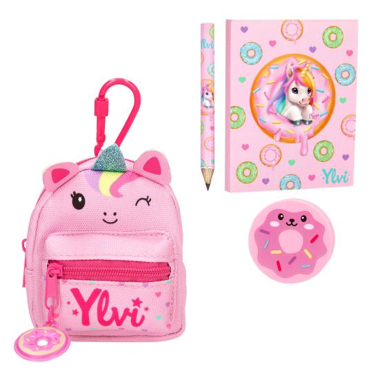 Ylvi Stationary Backpack Keychain - Unicorn