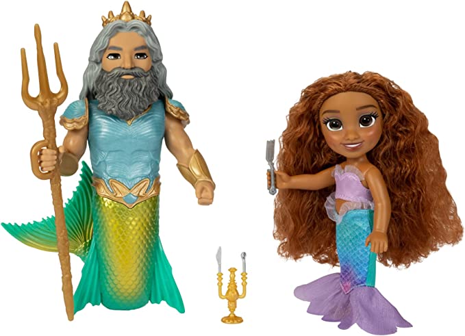 The Little Mermaid Ariel and Triton 6" Set