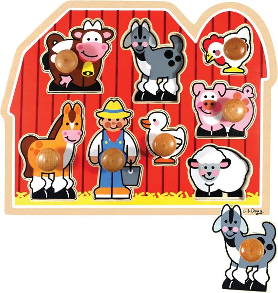 Farm Friends Large Peg Puzzle