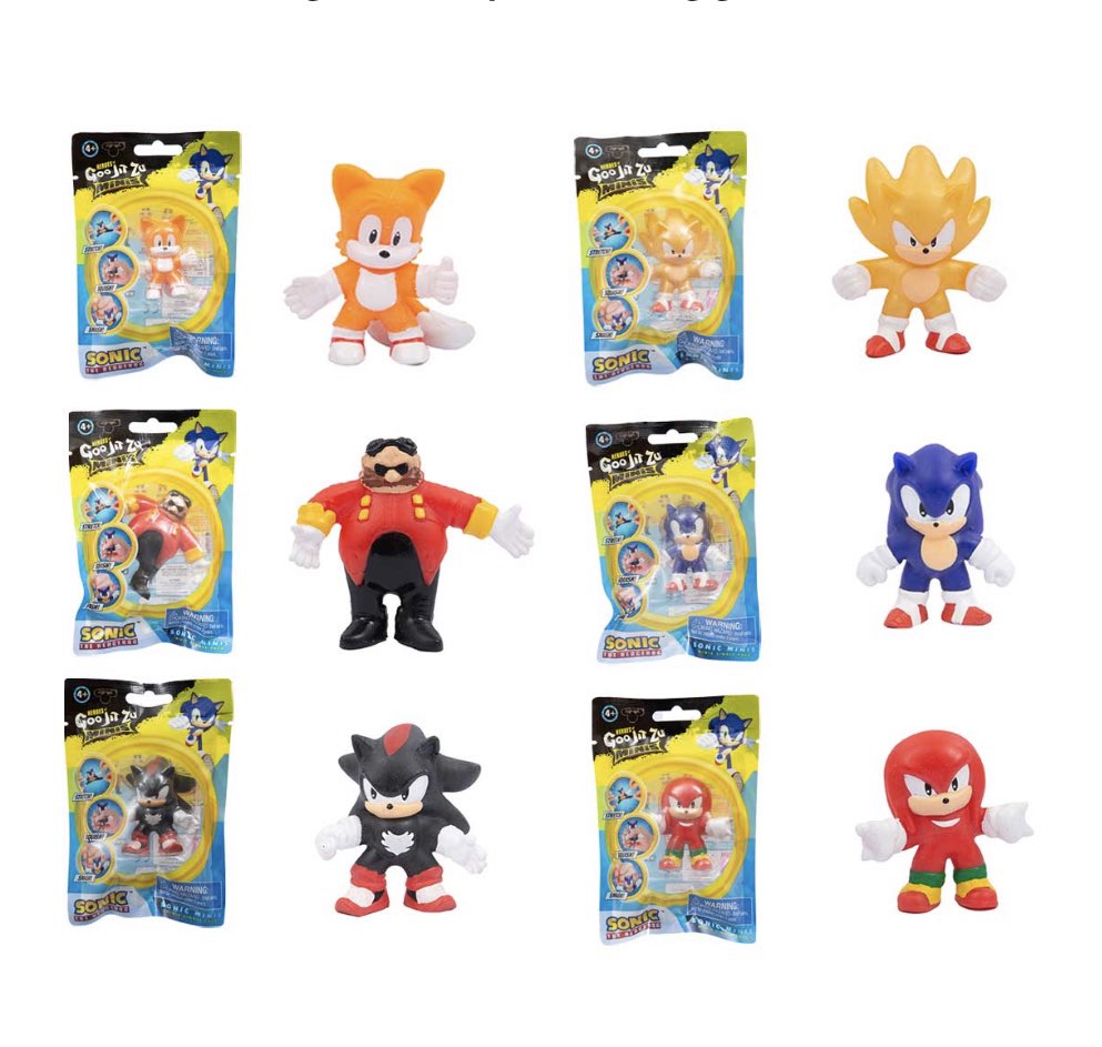  Heroes of Goo Jit Zu Minis Sonic 6 Pack - Collectible Stretchy  Minis, 6 Stretchy Sonic Characters : Toys & Games