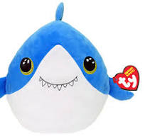 TY Finsley Shark Squishy Beanie 10"