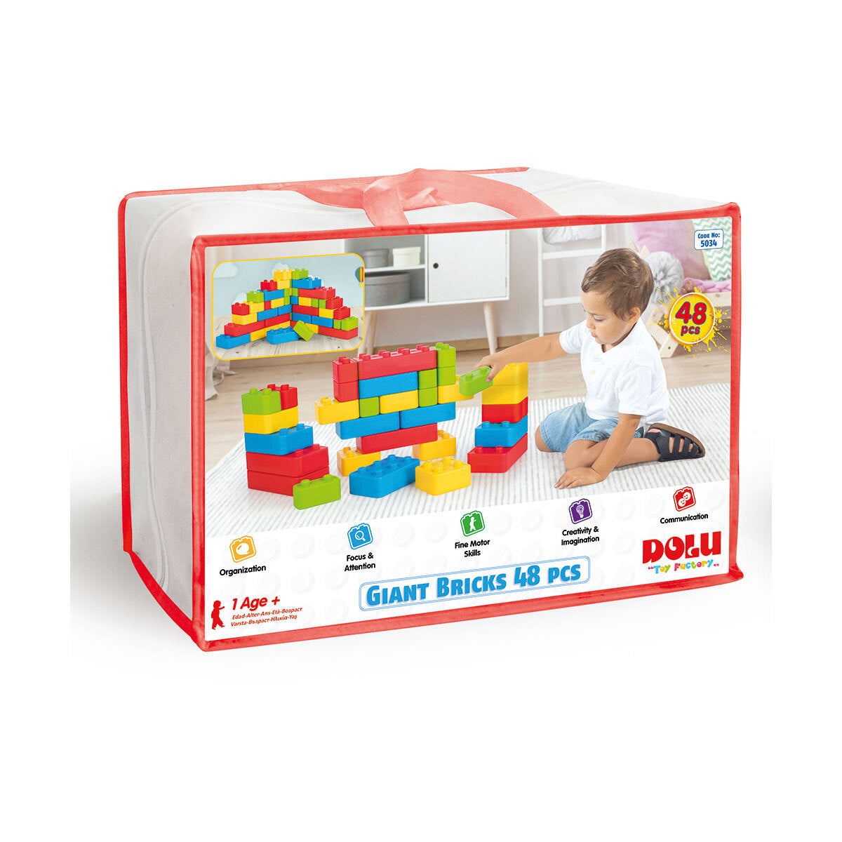 Giant Bricks 48 Pieces in Zip Bag