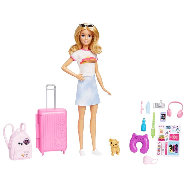 Barbie Travel Doll with Puppy & Accessories