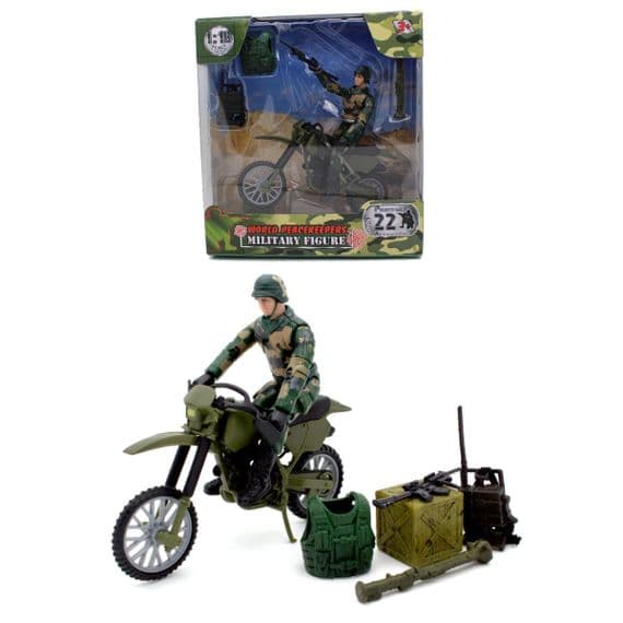 Military Motorbike & Figure Peacekeepers