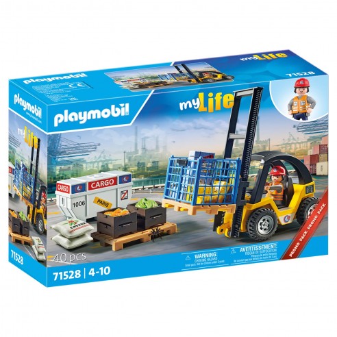 Playmobil Forklift Truck With Cargo