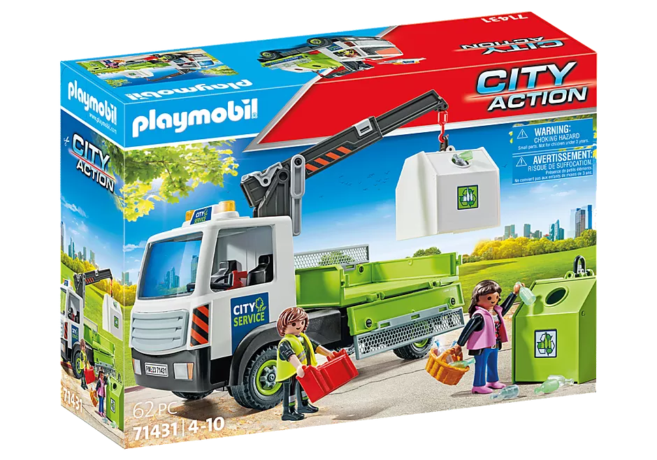 Playmobil City Action Glass Recycling Truck