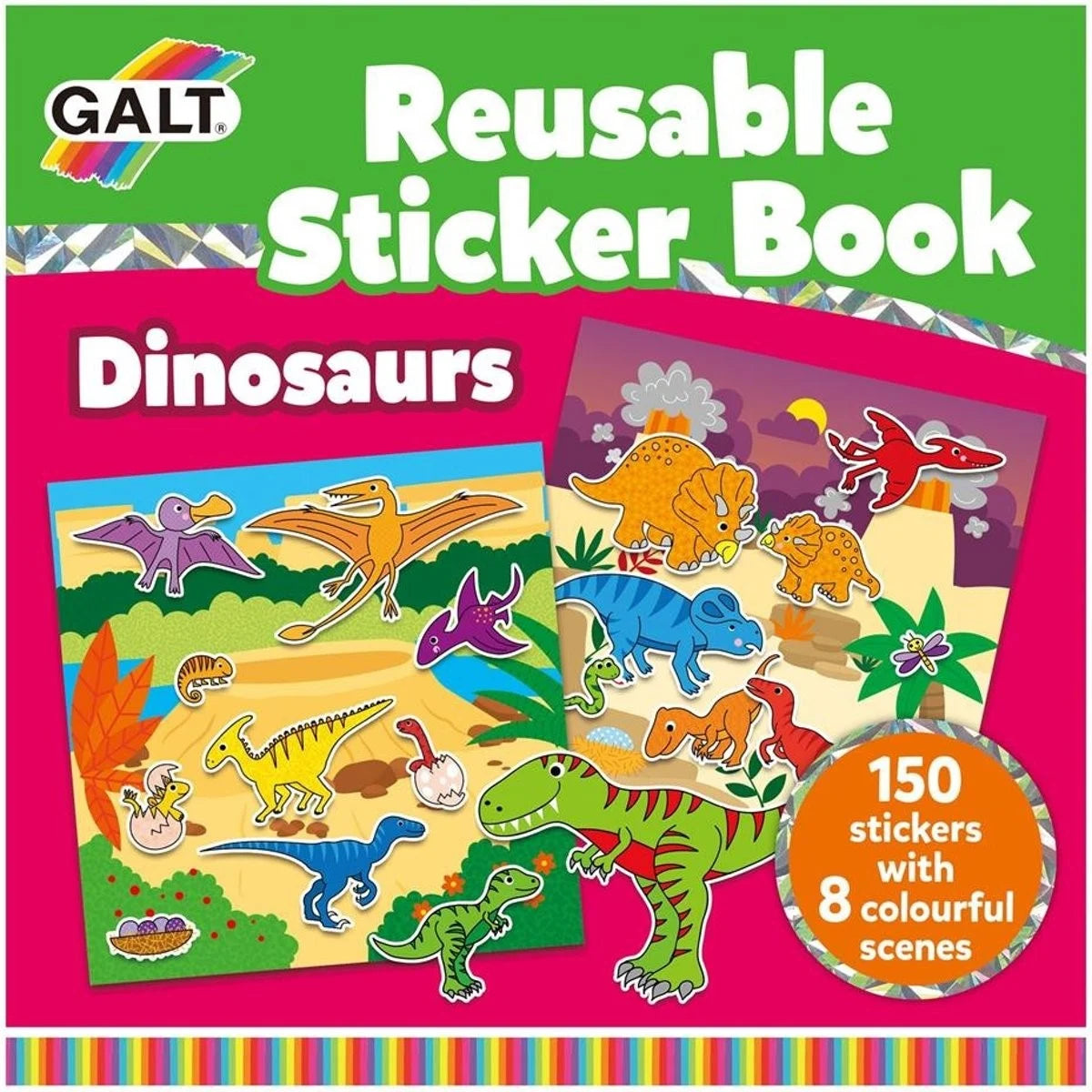 Galt Dinosaursl Reuseabal Sticker Book