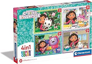 Gabbys Dollhouse 4 in 1 Piece Jigsaw Puzzle