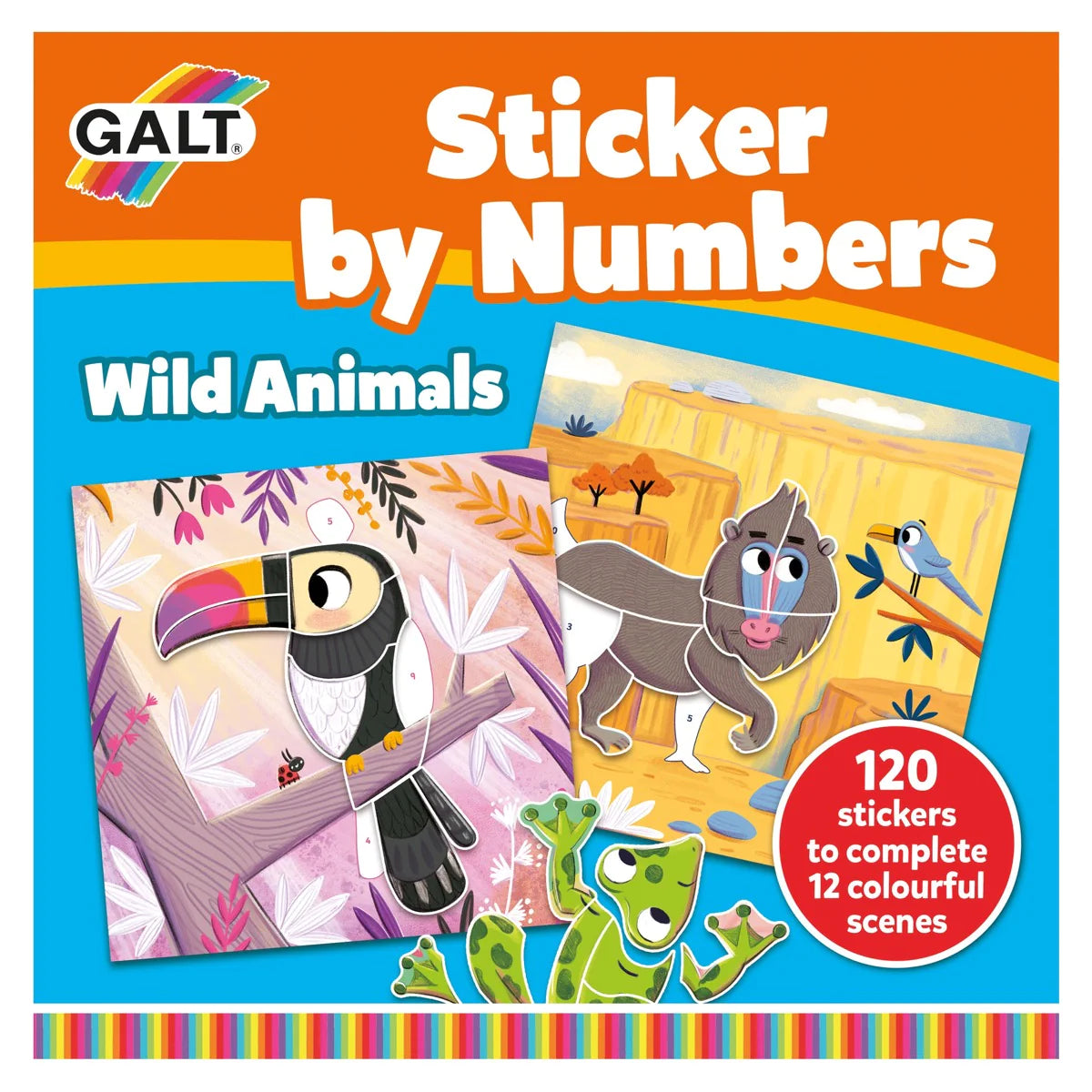 GALT Wild Animals Reusable Sticker Book