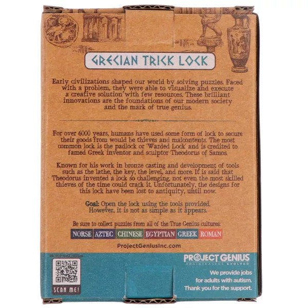 True Genius Grecian Trick Lock Puzzle