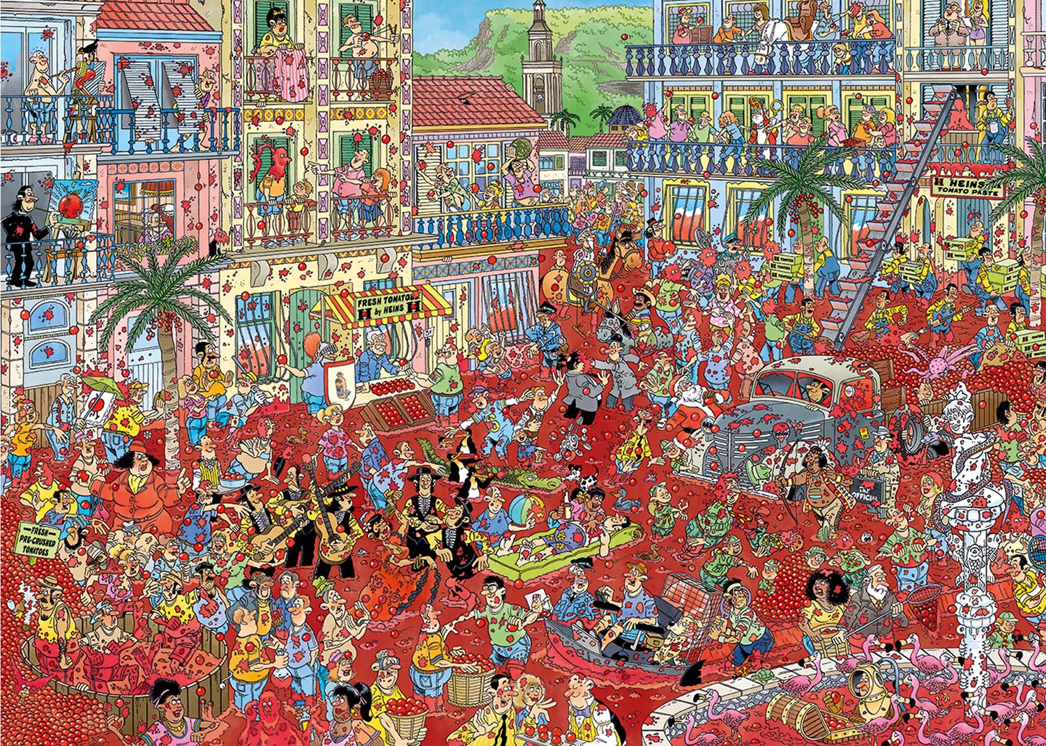 Jan Van Haasteren La Tomatina Jigsaw Puzzle