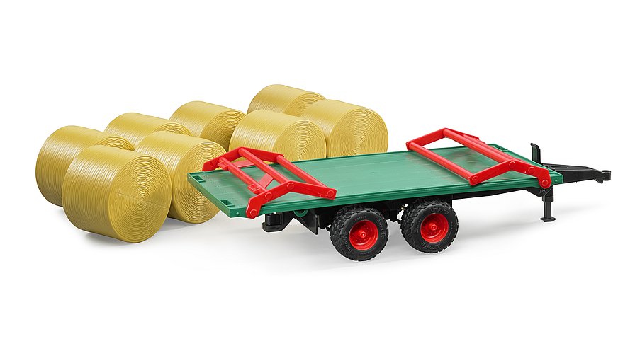 Bruder Bale Trailer with 8 round Bales