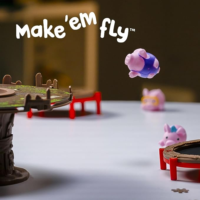 Pigs on Trampolines Action Game