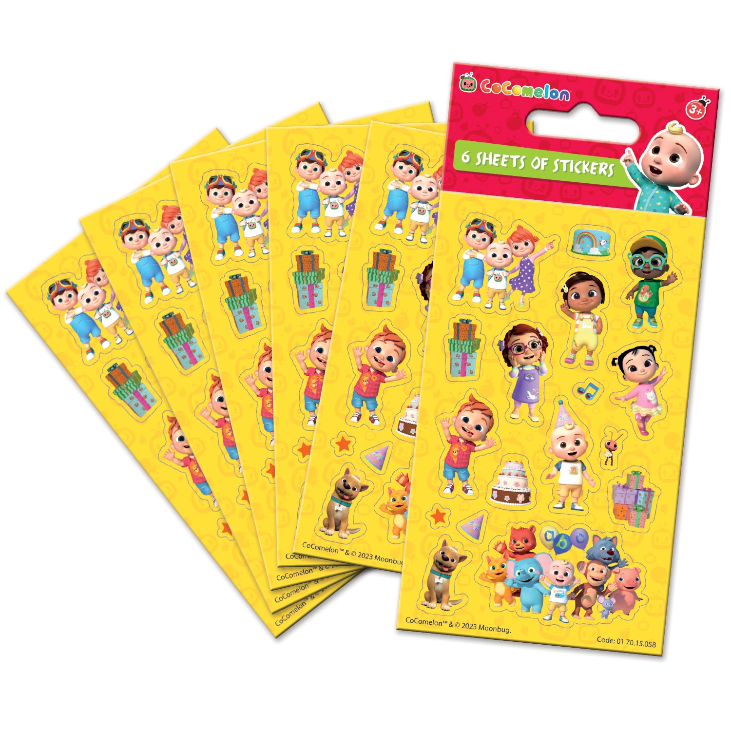 CoComelon 6 Sheet Sticker Pack