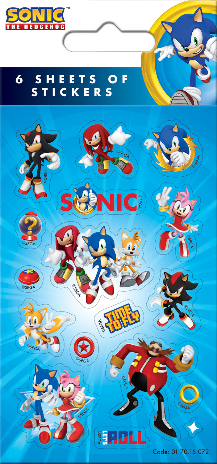 Sonic the Hedgehog 6 Sheet Sticker Pack