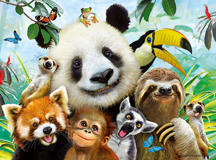 Prime 3D Howard Robinson Zoo Selfie 63 Piece Puzzl