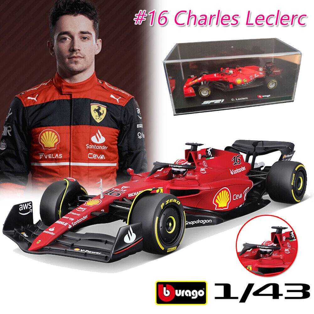 Burago Ferrari F1-75 2022 LeClerc 1:43 Scale