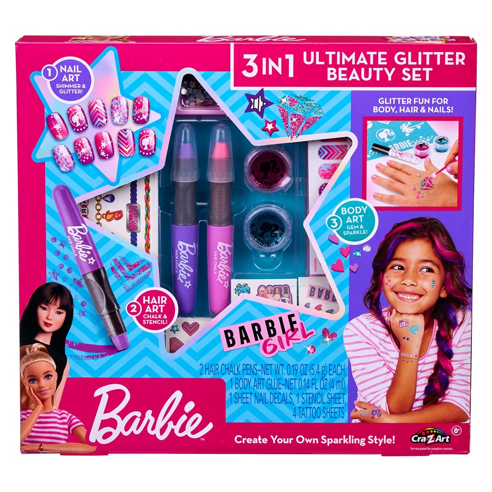 Barbie 3 in 1 Ultimate Glitter Beauty Set