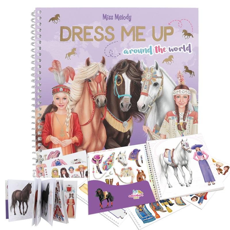 Miss Melody All Around The World Dress me Up Sticker Book