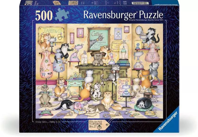 Crazy Cats: Taby & Co 500 Piece Jigsaw Puzzle