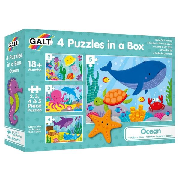 Galt Ocean 4 Puzzles in a Box
