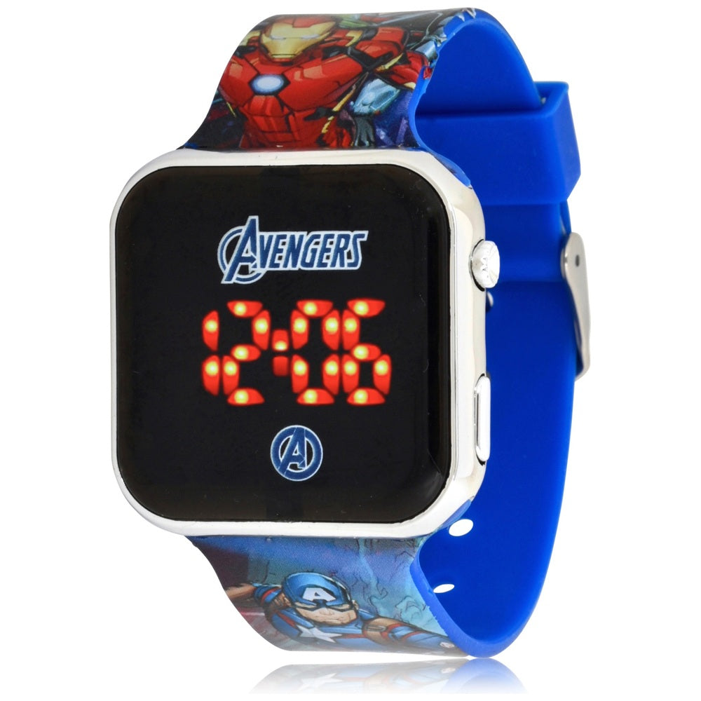 Avengers Blue Strap LED Watch