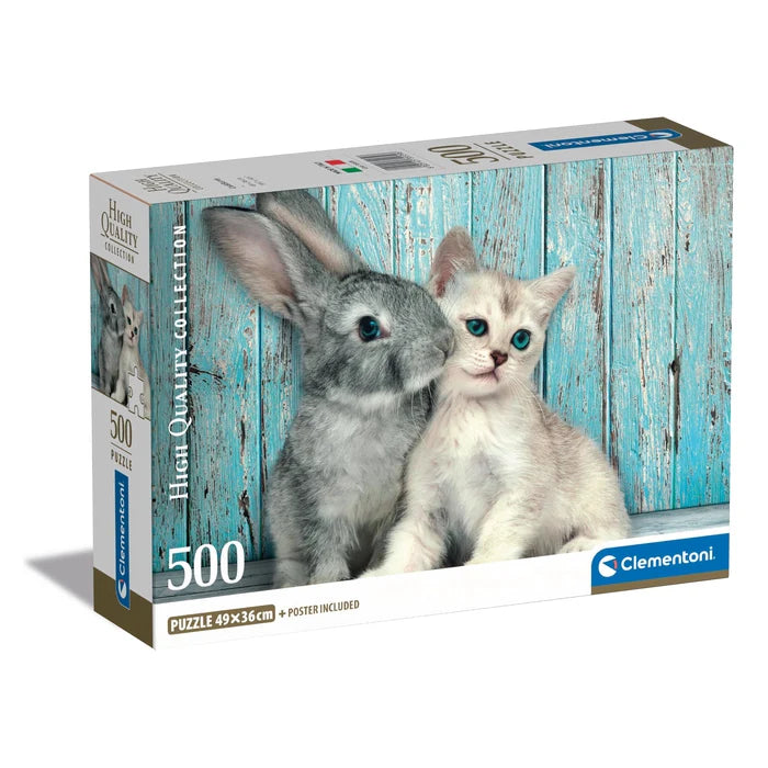 Clemintomi Cat & Bunny 500 Piece Jigsaw