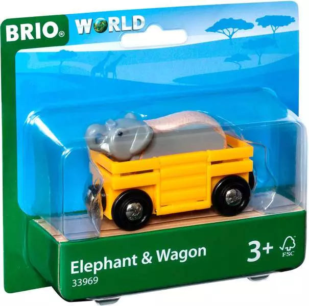 Brio Elephant and Wagon