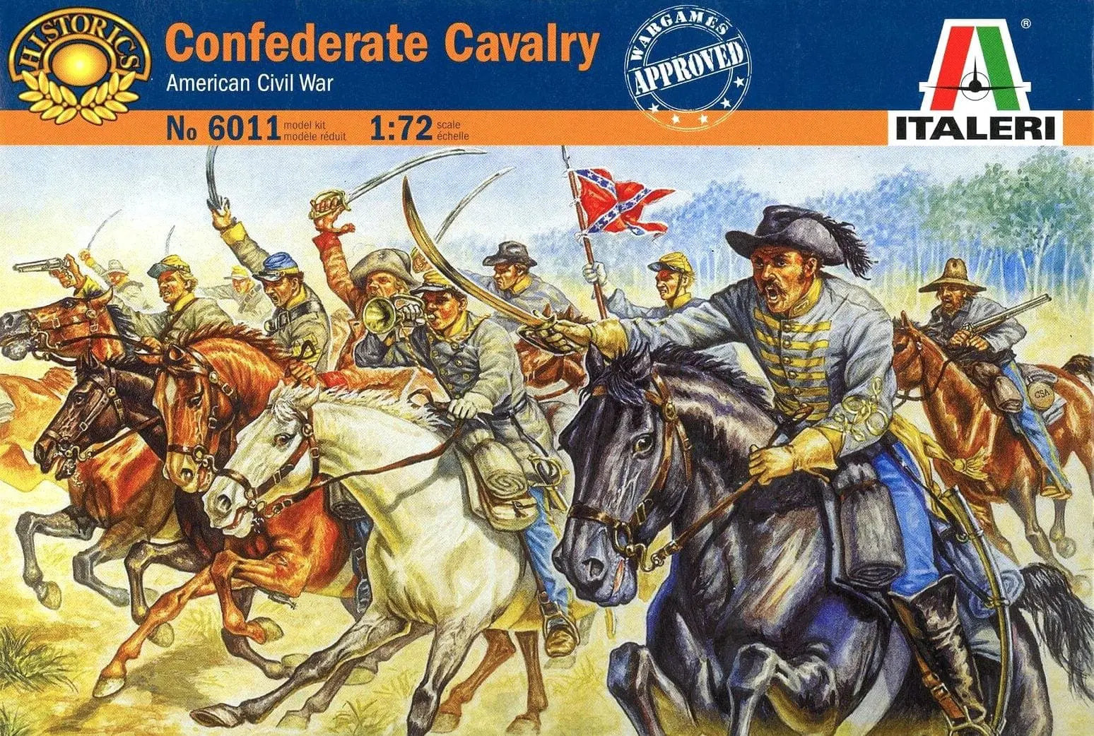 Italeri Confederate Cavalry American Civil War 1:72 Scale Model Figures