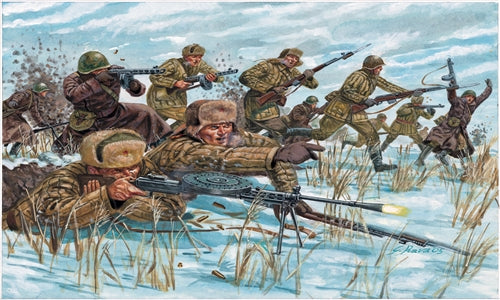 Italeri Russian Infantry Winter Uniform 1:72 Scale Model Figures