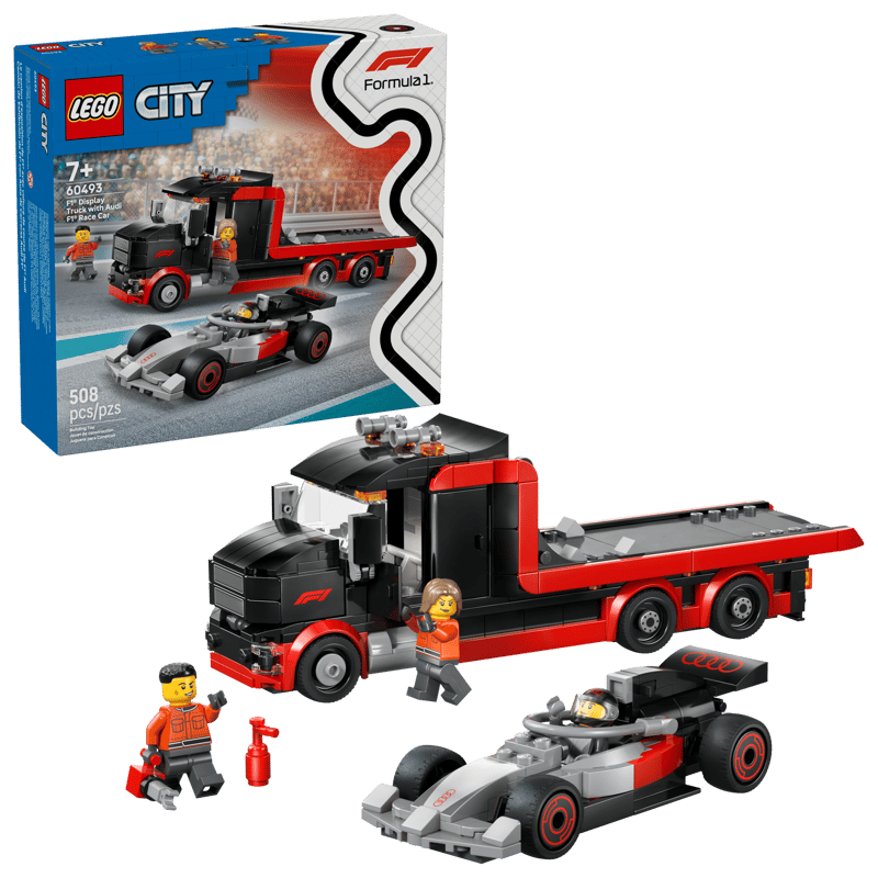 Lego 60493 F1 Display Truck with Audi F1 Race Car Set