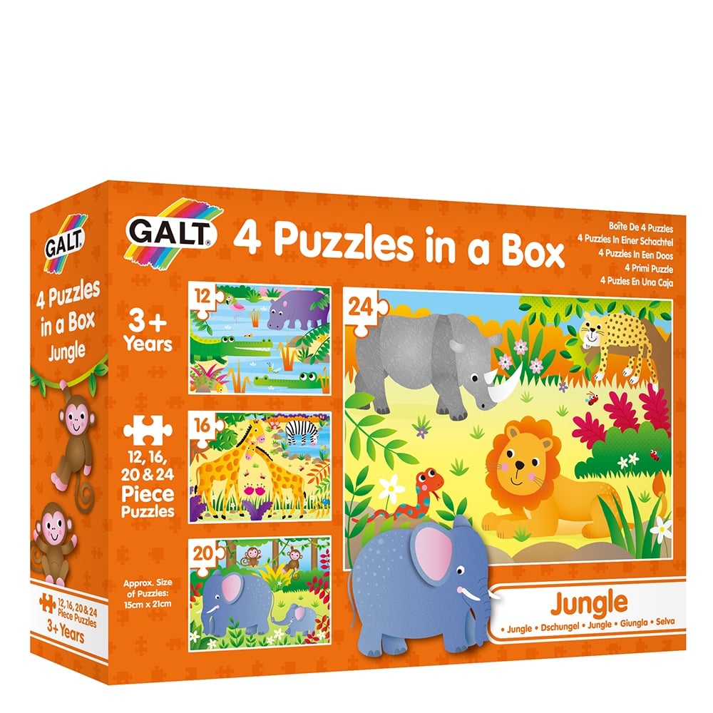 Galt Jungle 4 Puzzles in a Box