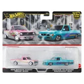 Hot Wheels Premium Car Culture 2 Pack 1975 Datsun Sunny Truck (B120) & Custom '93 Nissan Hardbody