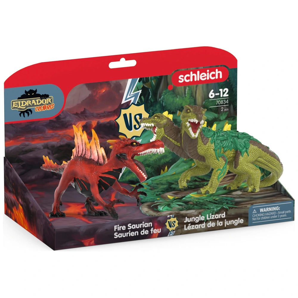 Schleich Fire Saurian Vs Jungle Lizard