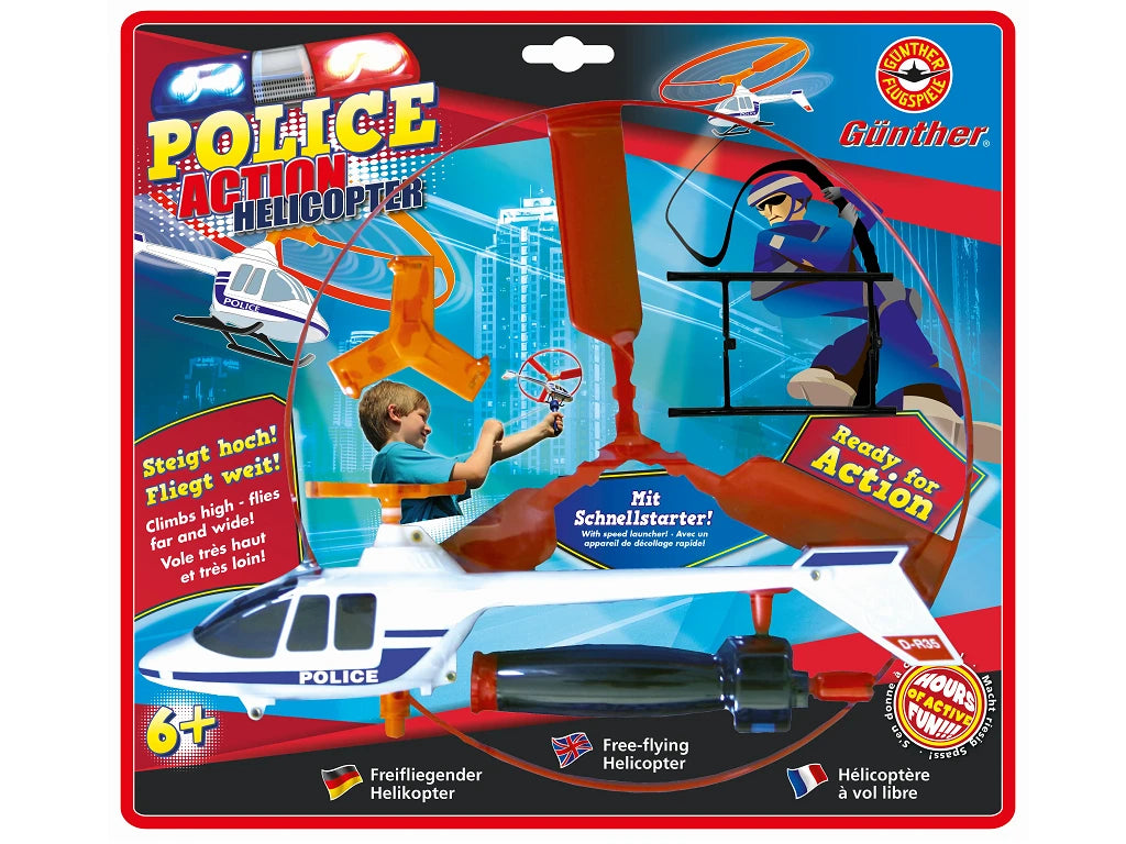 Gunther Police Action Helicopter With Rip-cord