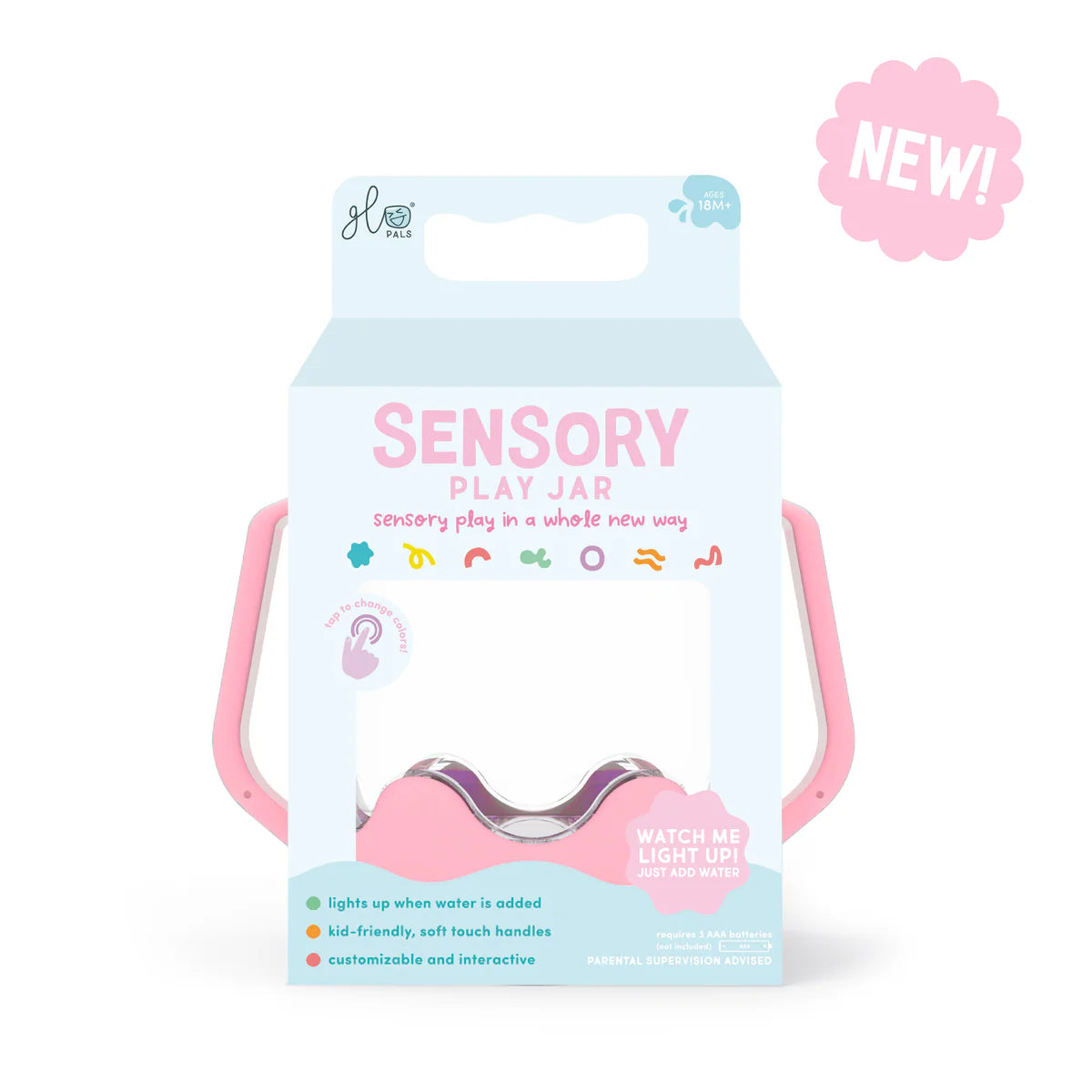 Glo Pals Light Up Sensory Jar - Pink