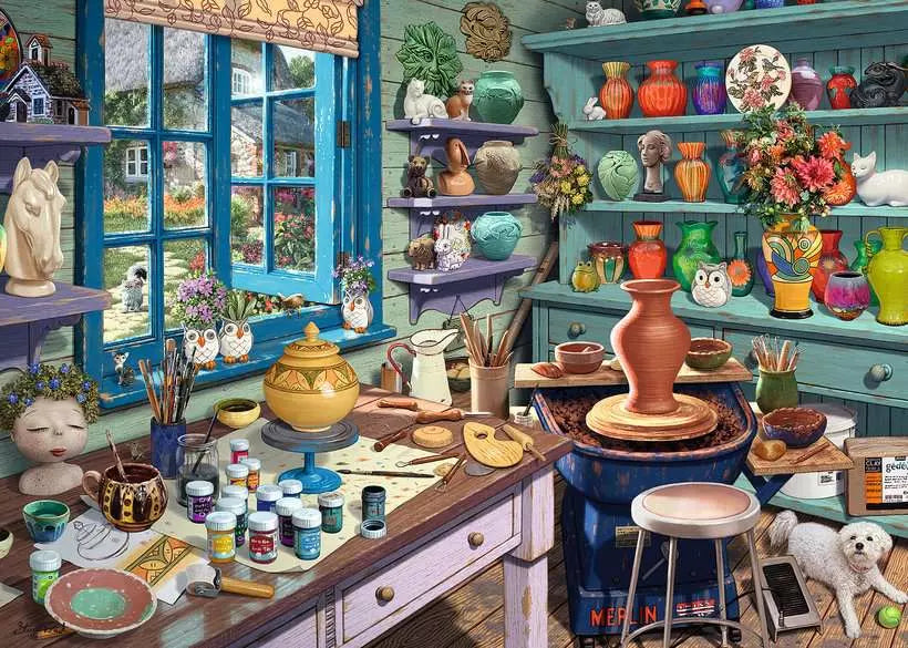 Pottery Studio Sanctuary 500 Piece Jigsaw Puzzle