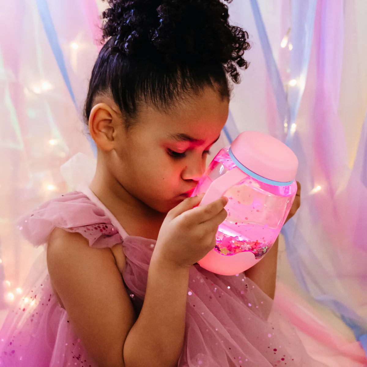Glo Pals Light Up Sensory Jar - Pink