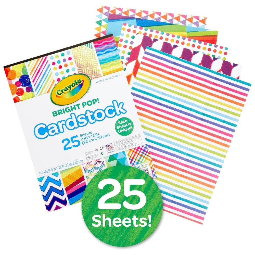Crayola 25 piece Bright Pop Cardstock