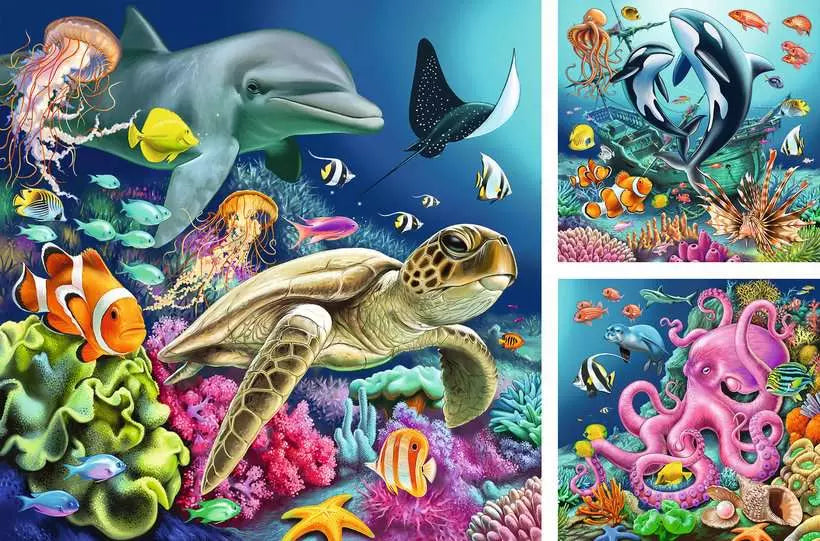 Underwater 3x49 Piece Jigsaw Puzzle