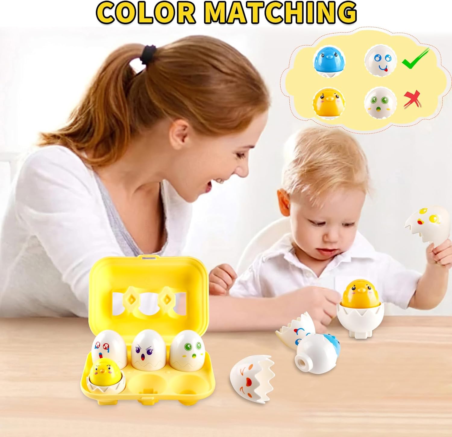 Egg Animal Shape Sorter 6 Piece set