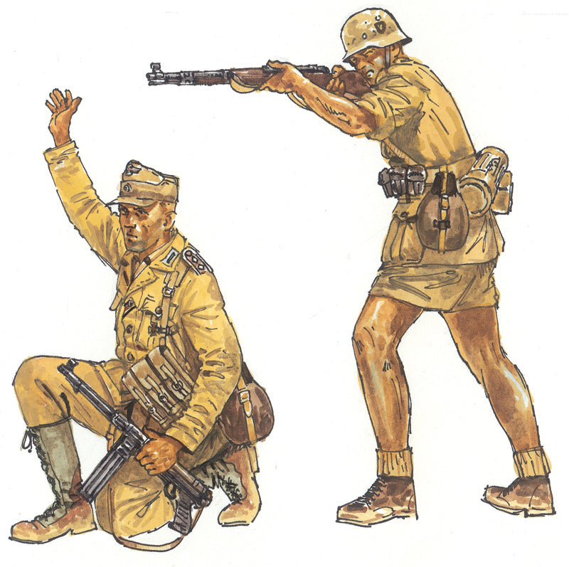 Italeri WW2 German Afrika Corps 1:72 Scale Model Figures