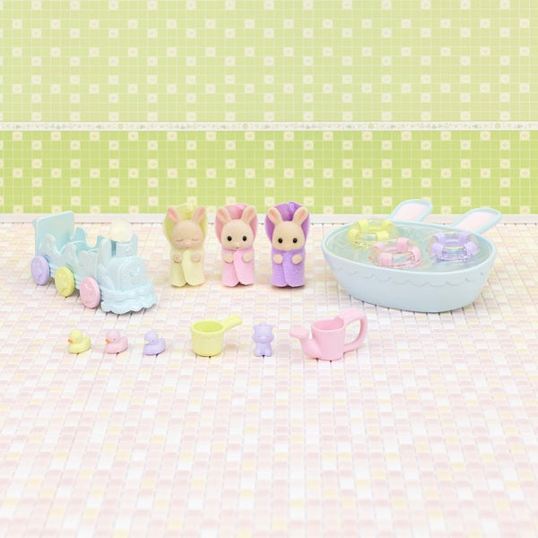Sylvanian Families Triplets Baby Bathtime Set