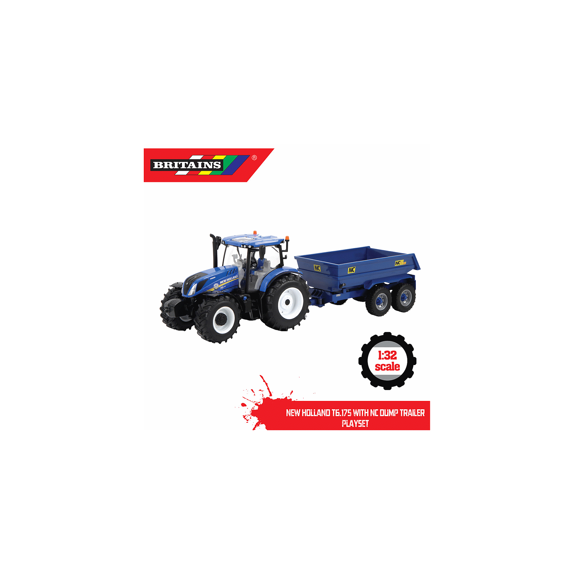 Britains New Holland T6 Tractor with Trailer