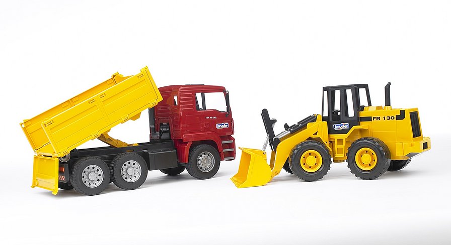 Bruder MAN TGA Con Truck with Artic Road Loader