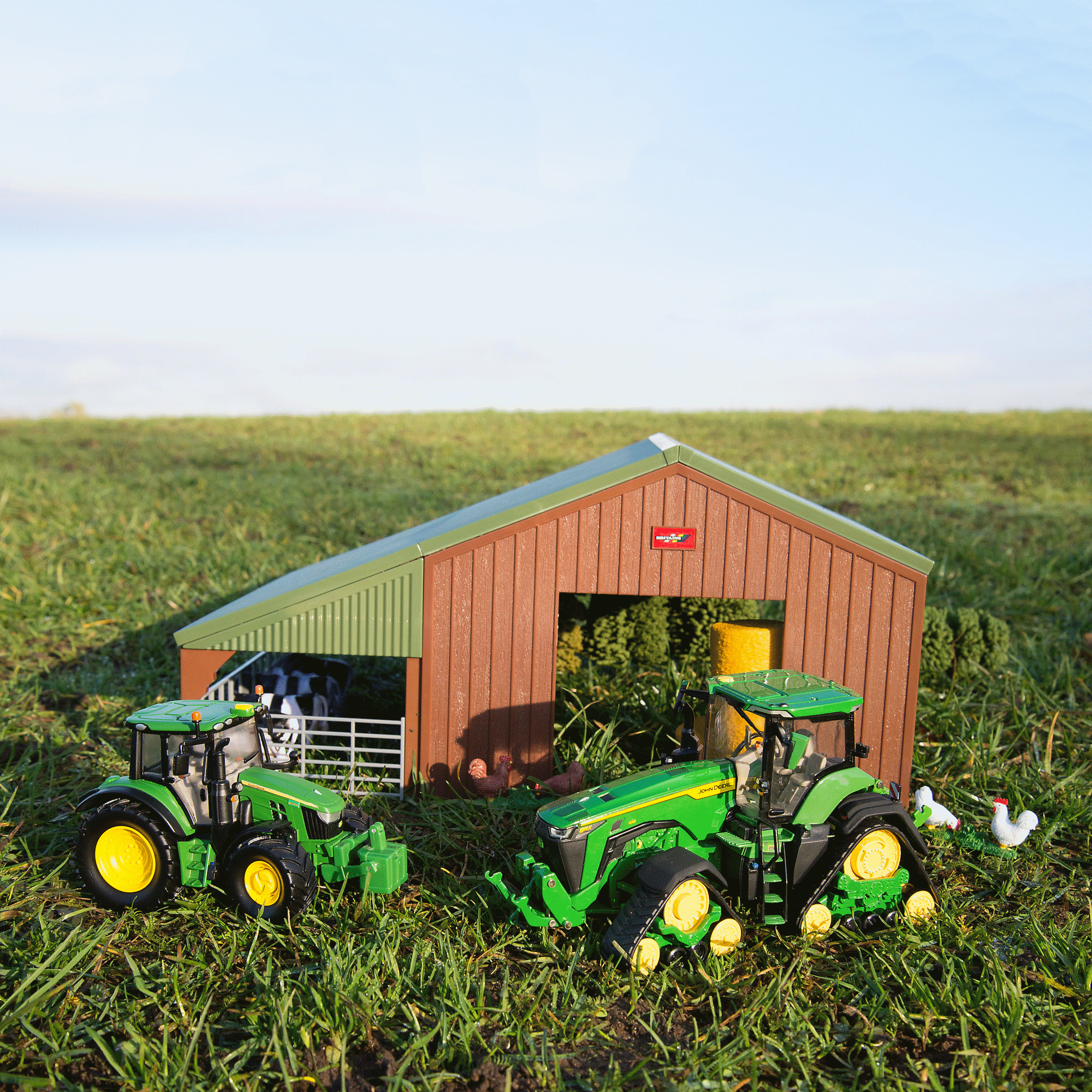 Britains Farm Set & Case Ii Tractor