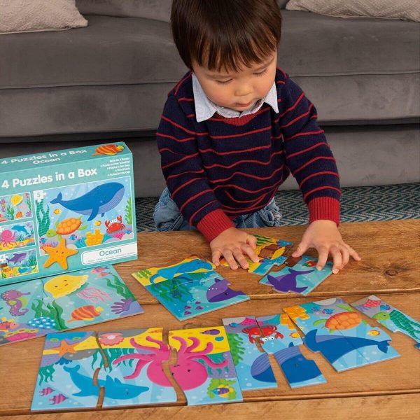 Galt Ocean 4 Puzzles in a Box