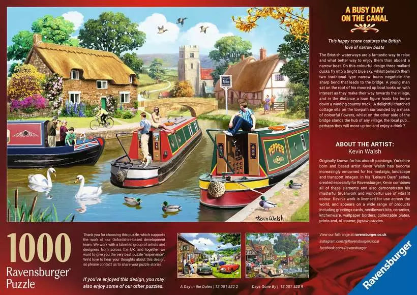 A Day on the Canal 1000 Piece Jigsaw Puzzle