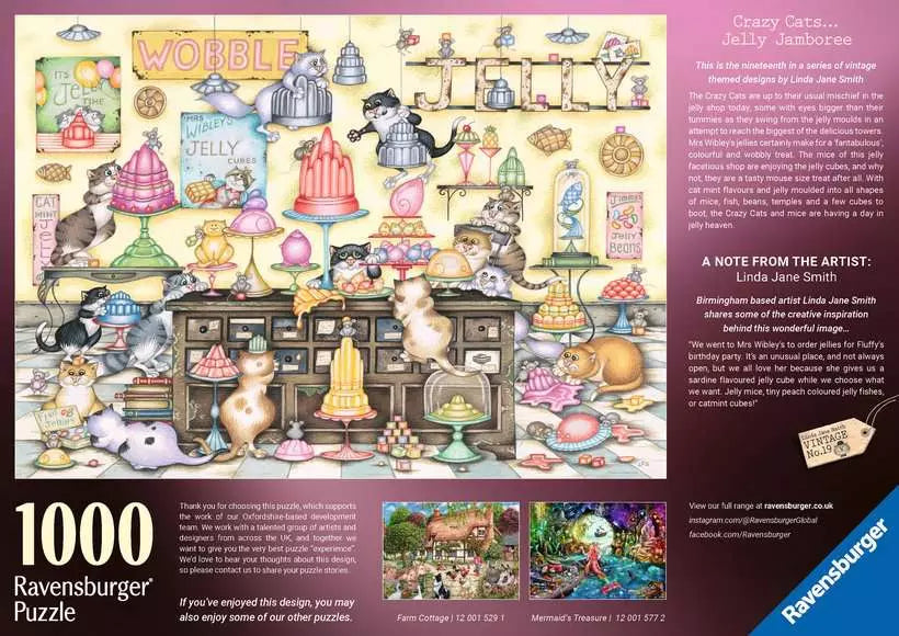 Crazy Cats Jelly Jamboree 1000 Piece Jigsaw Puzzle
