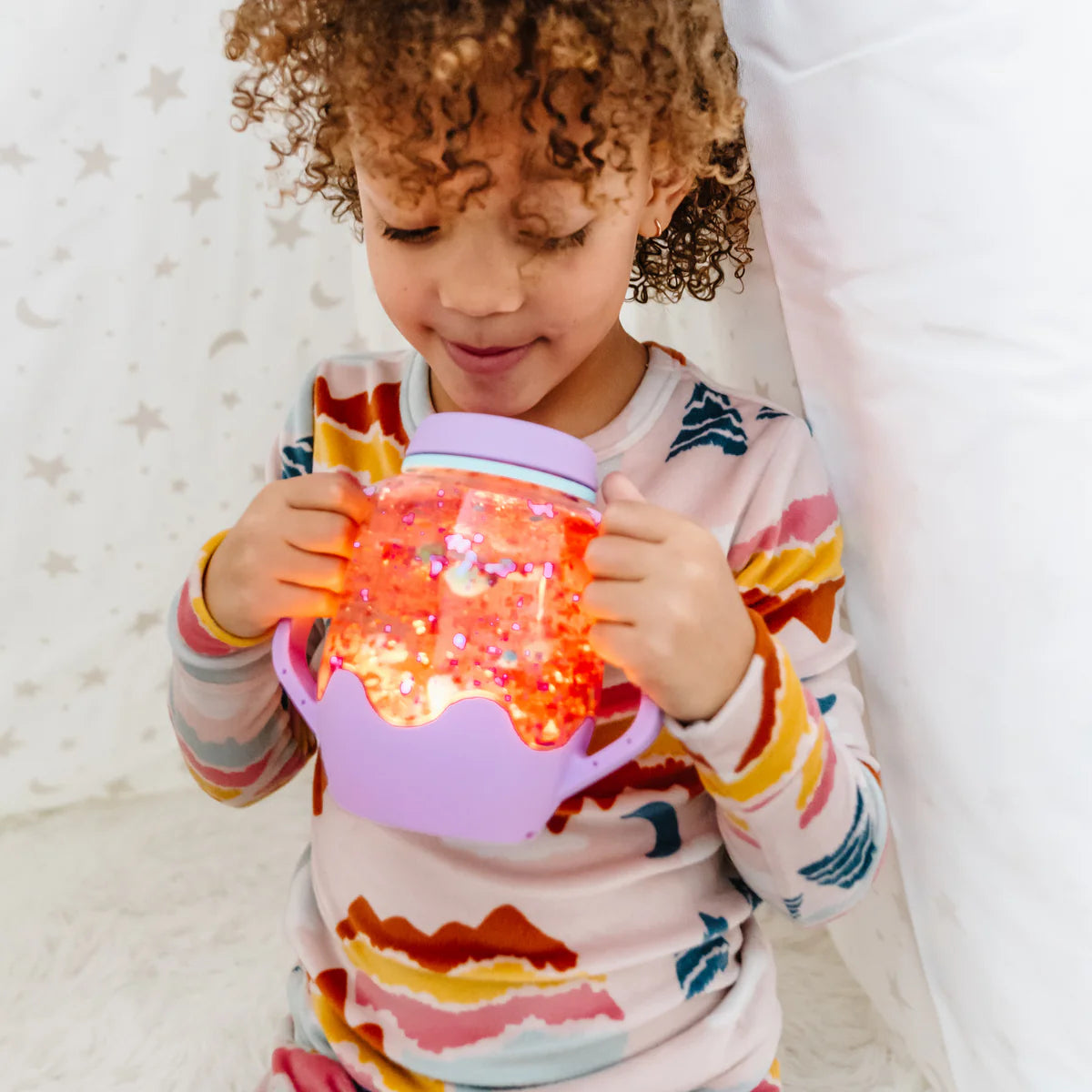 Glo Pals Light Up Sensory Jar - Pink